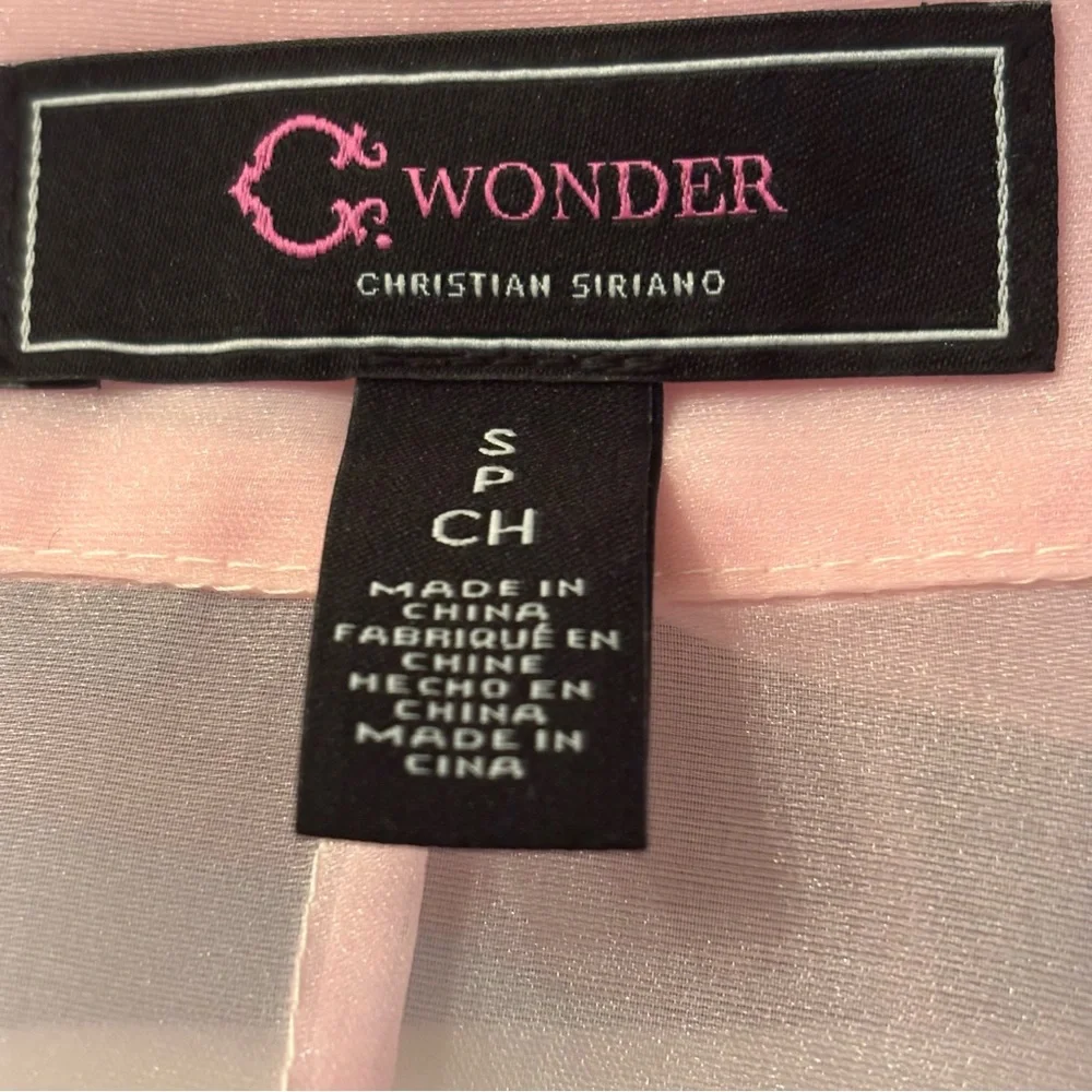 NWOT NEW C.
Wonder Christian Siriano Pink to Mint Ombre Organza Trench Coat - Picture 11 of 11